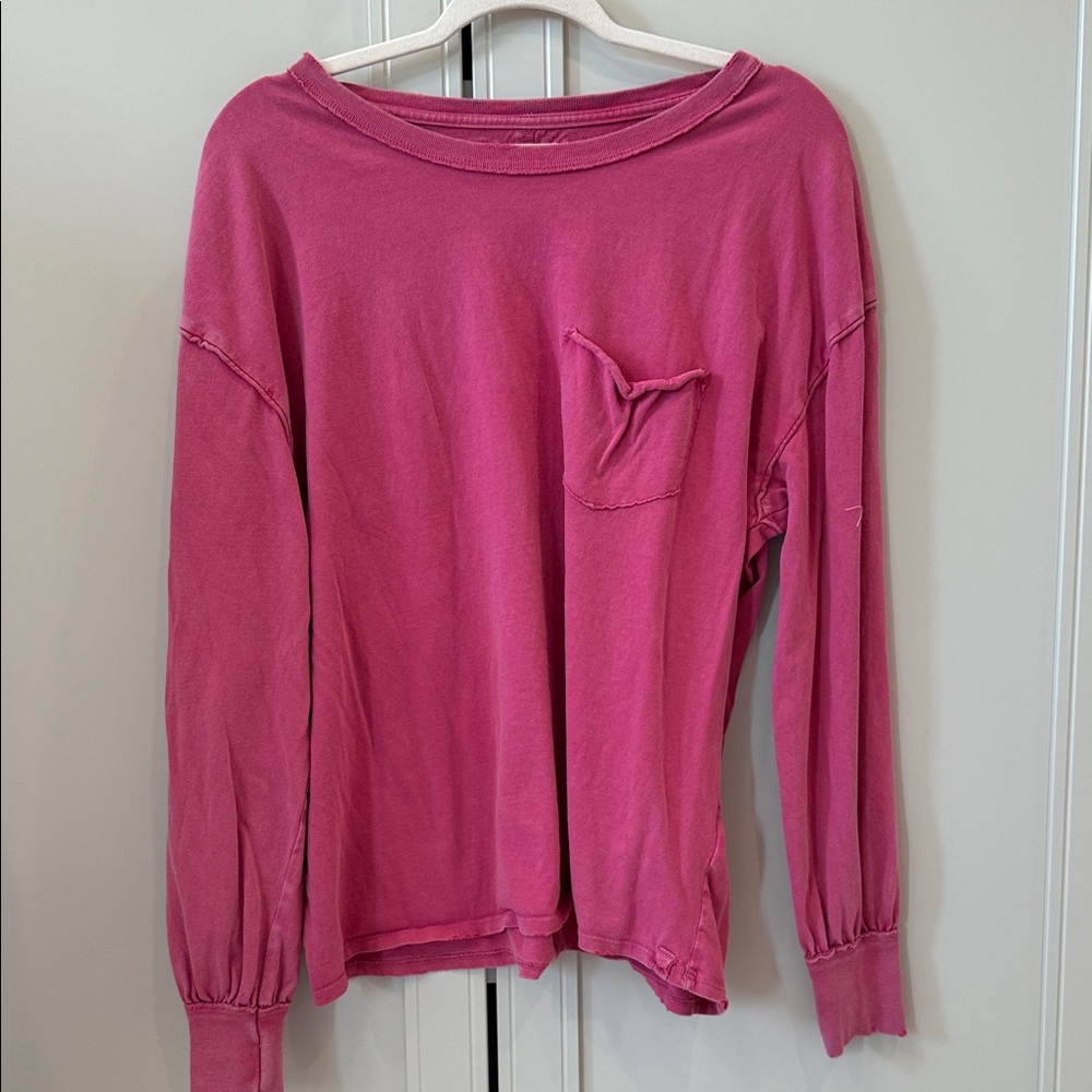 Free People Pink Crew Neck Sweater